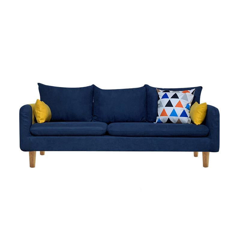 Square Arm Modern  Sofa 30"W Linen Sofa for Living Room with Storage