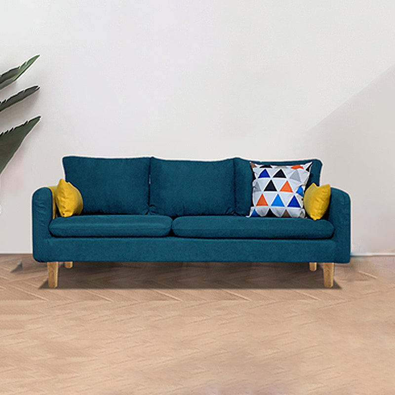 Square Arm Modern  Sofa 30"W Linen Sofa for Living Room with Storage