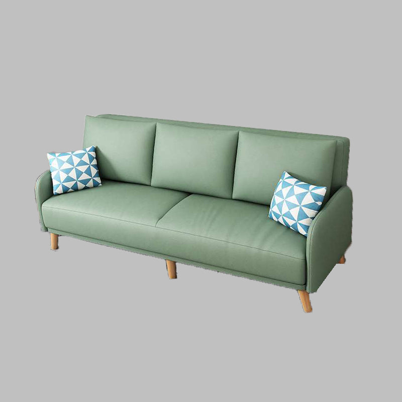 Sofá de cuero con sofá reclinable contemporáneo con cojines de almohada