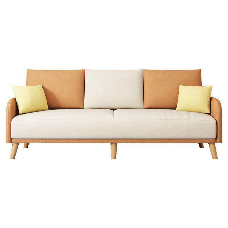 Canapé de dos cousu contemporain canapé couché avec des jambes en bois pour l'appartement