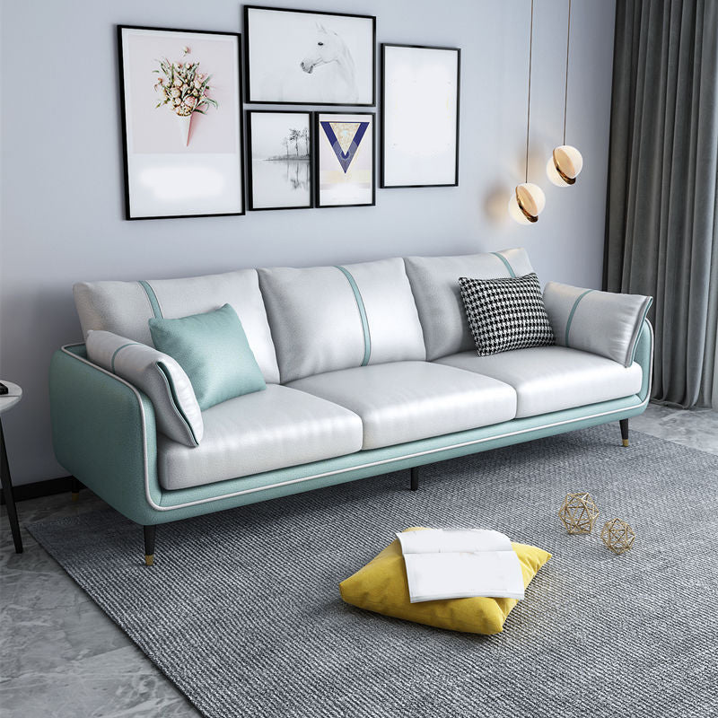 Sofá escandinavo de la sofá de la sofá de 3 plazas con piernas negras para la sala de estar
