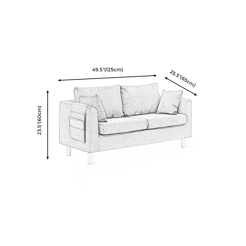Cuscino scandinavo Backsofa Velvet Loveet con deposito per l'appartamento
