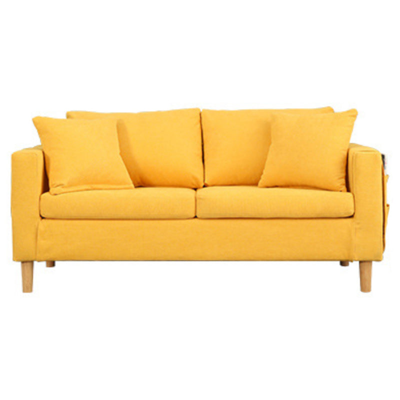 Lofa slipcovereal con sofá de brazo escandinavo de esmoquin con almacenamiento y almohada