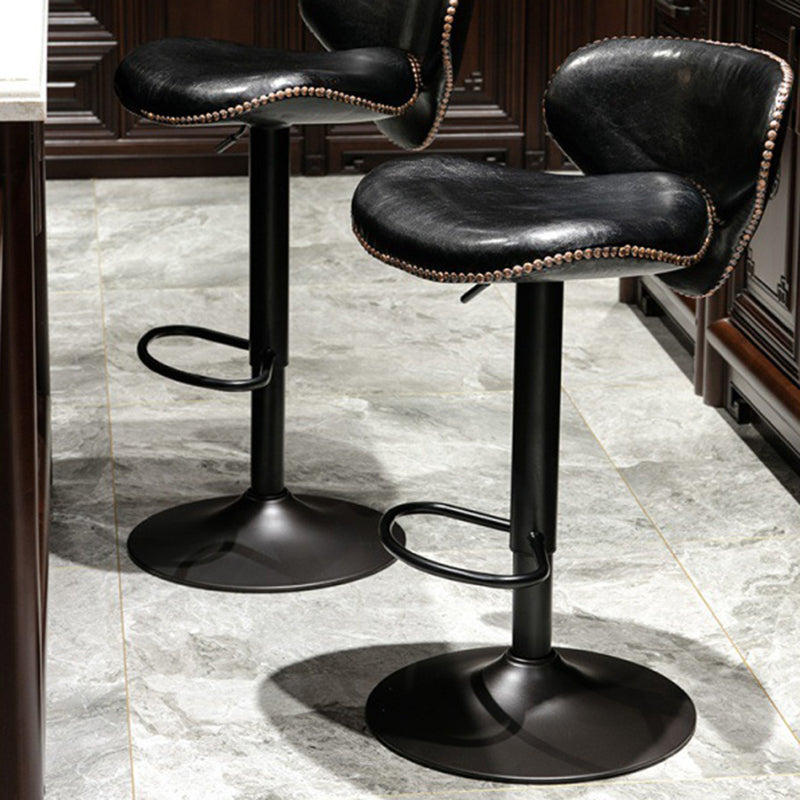 Modern Liftable Bar-stool PU Leather Counter Bar Stool with Metal Legs for Bristol