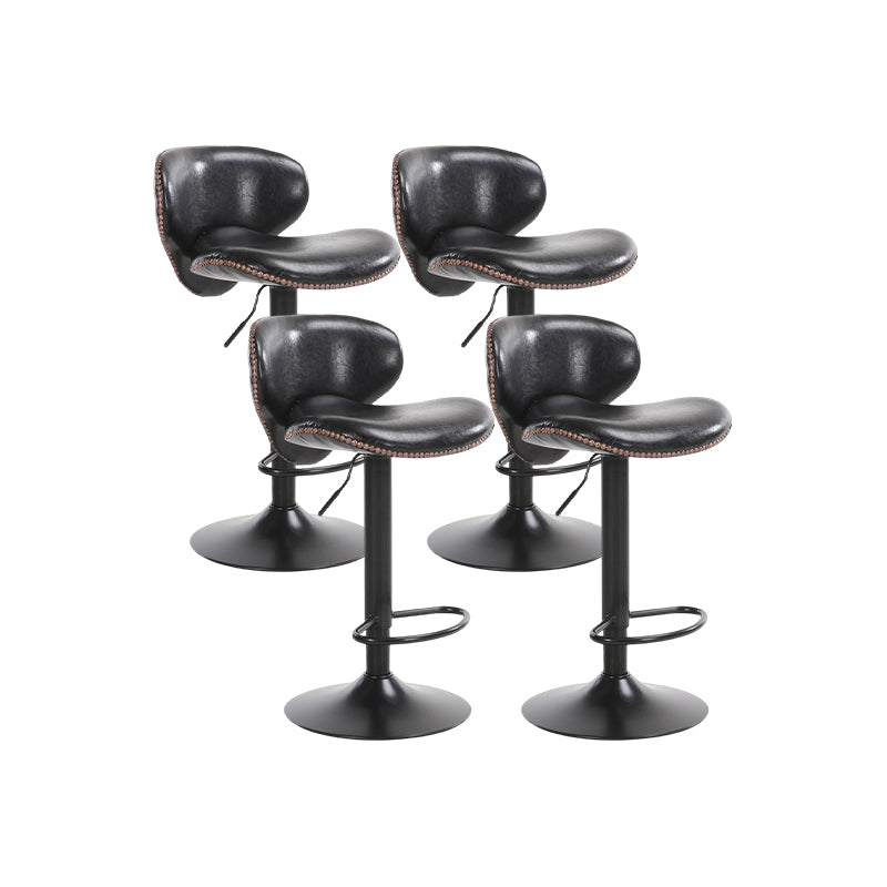 Modern Liftable Bar-stool PU Leather Counter Bar Stool with Metal Legs for Bristol