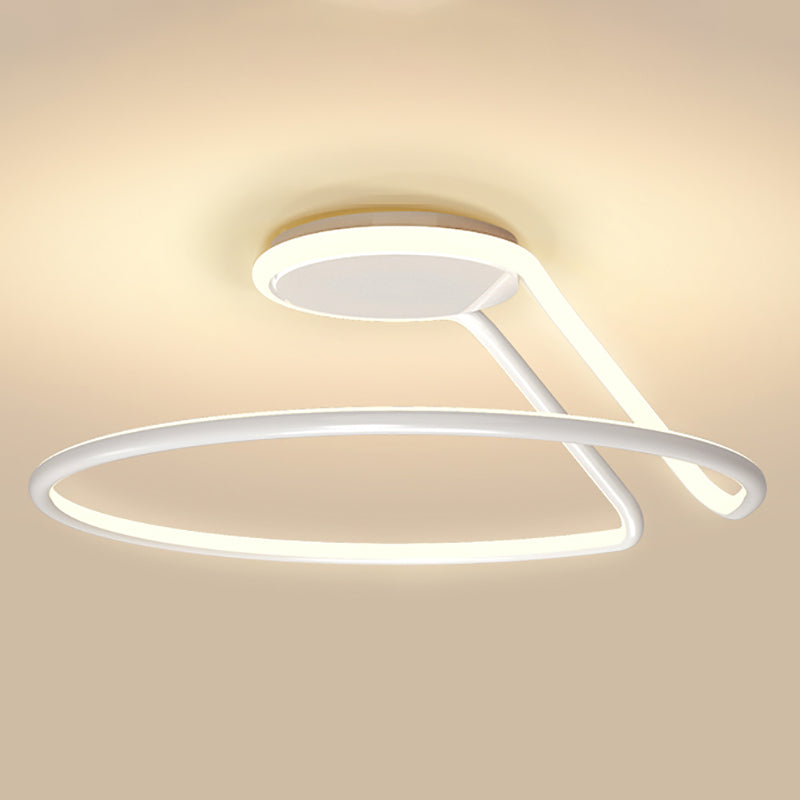 Lámpara de techo de forma lineal de estilo moderno 1 luz de techo de luz para dormitorio