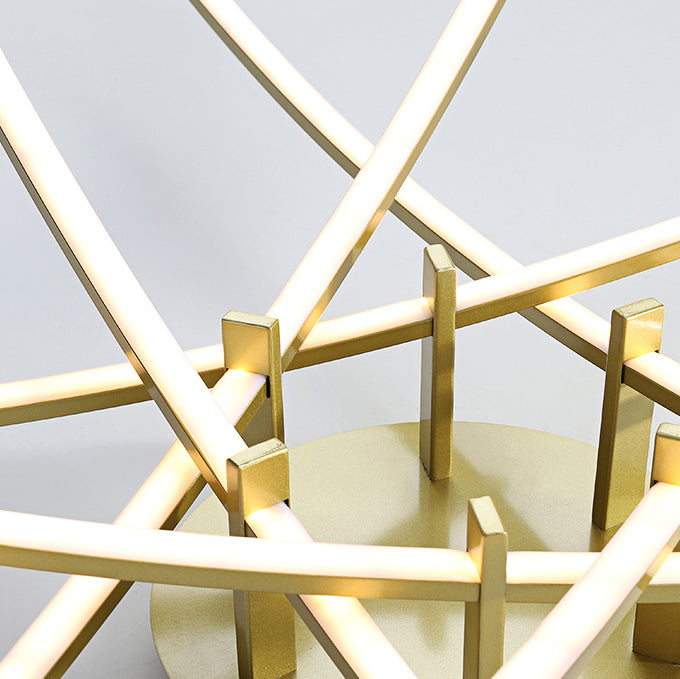 Lámpara de techo de forma lineal de estilo moderno Lámpara de techo múltiple de metal para el comedor