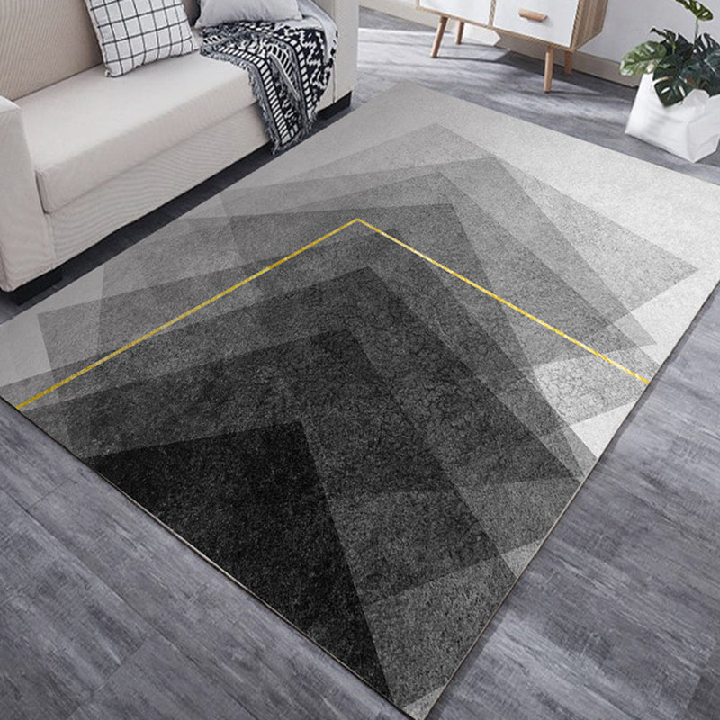 Light Beige Simple Carpet Polyester Straight Stripe Carpet Washable Carpet for Home Decor
