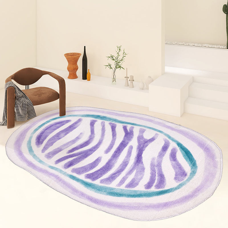 Yellow Modern Rug Polyester Checked Pattern Rug Washable Rug for Living Room
