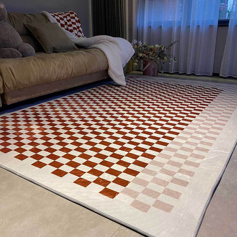Black Stripe Rug Polyester Vintage Rug Washable Rug for Home Decoration
