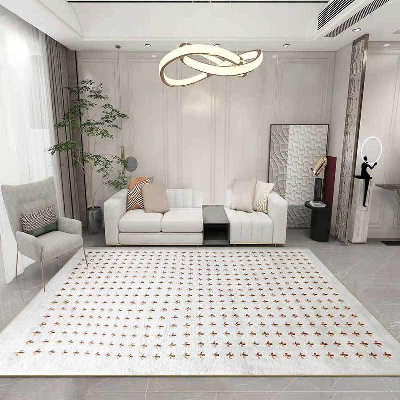 Black Stripe Rug Polyester Vintage Rug Washable Rug for Home Decoration
