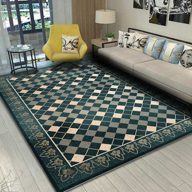 Light Brown Flower Rug Polyester Retro Rug Washable Rug for Drawing Room