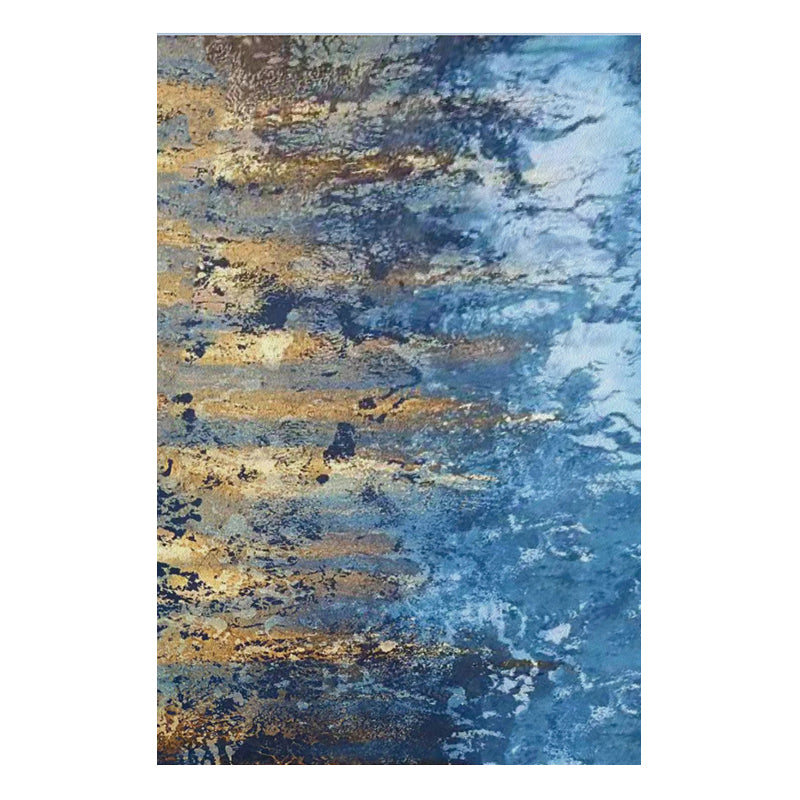 Black Gorgeous Rug Polyester Graphic Rug Stain Resistant Rug for Home Decor