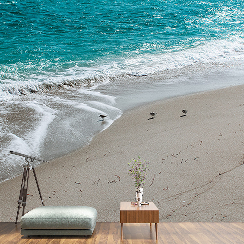 Washable Stain Resistant Mural Wallpaper Coastal Scenery Indoor Wall Mural