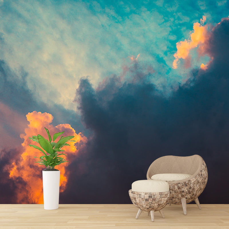 Fantasy Sky Photography Mural Wallpaper Environment Friendly Living Room Wall Mural