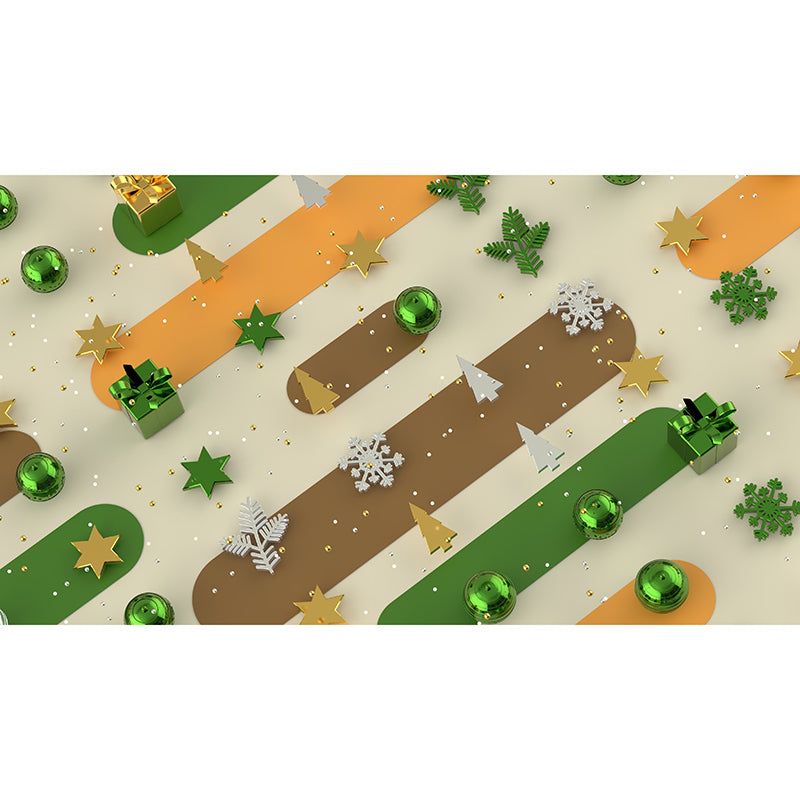 3D Pattern Stain Resistant Wall Mural Washable Wallpaper Sitting Room Wall Mural