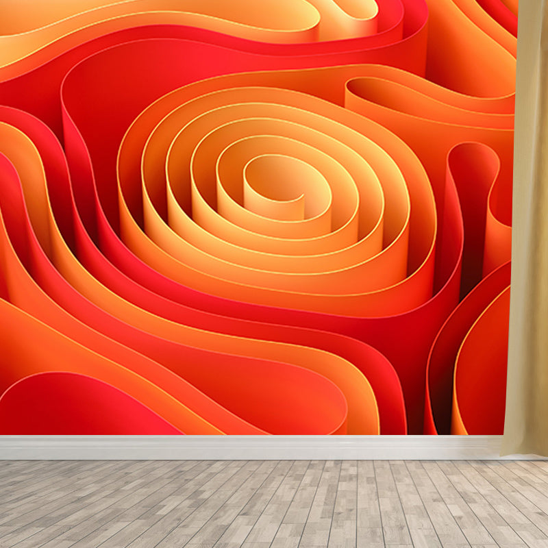 3D Pattern Stain Resistant Wall Mural Washable Wallpaper Sitting Room Wall Mural