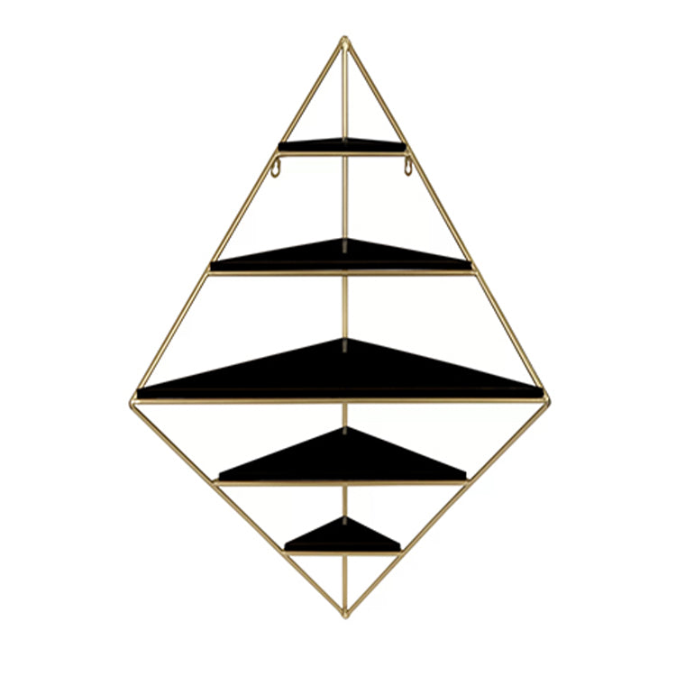 Iron Frame Wall Mounted Bookshelf Industrial Vertical Manufactured Wood Shelf Bookshelf