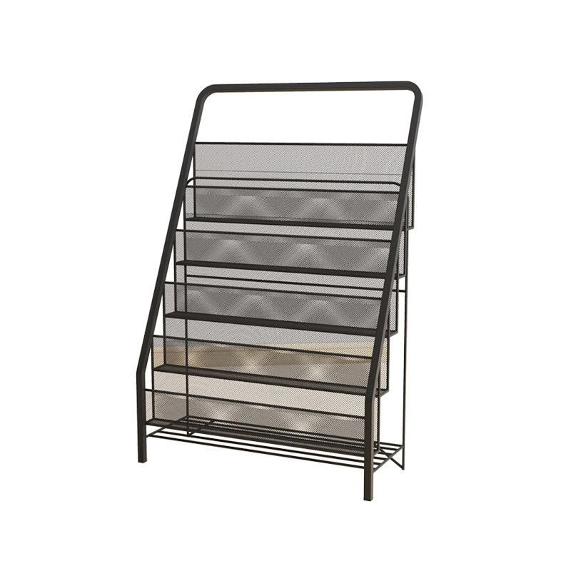 Metal Iron Contemporary Ladder Bookshelf Closed Back Vertical Bookshelf
