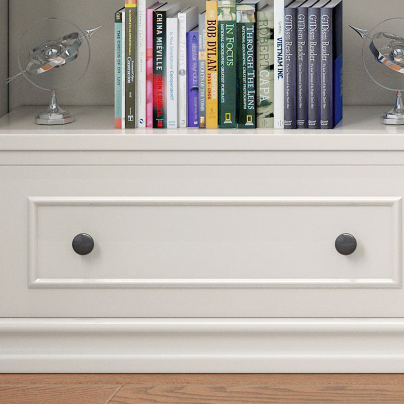 Libreria in stile scandinavo con cassetti libreria di scaffali bianchi per casa e ufficio