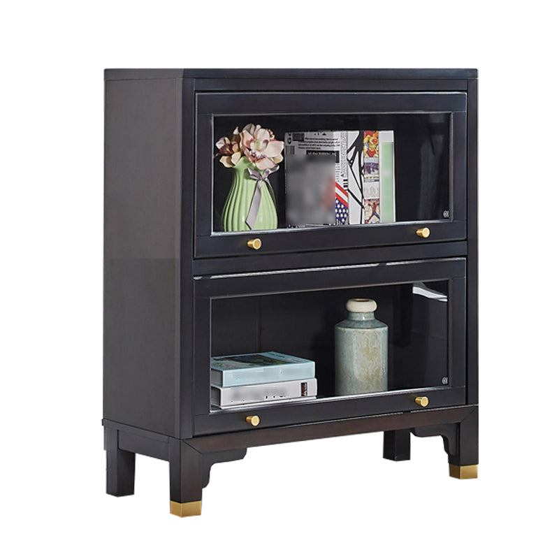 Libreria standard in stile glam scaffale in legno solido con porte