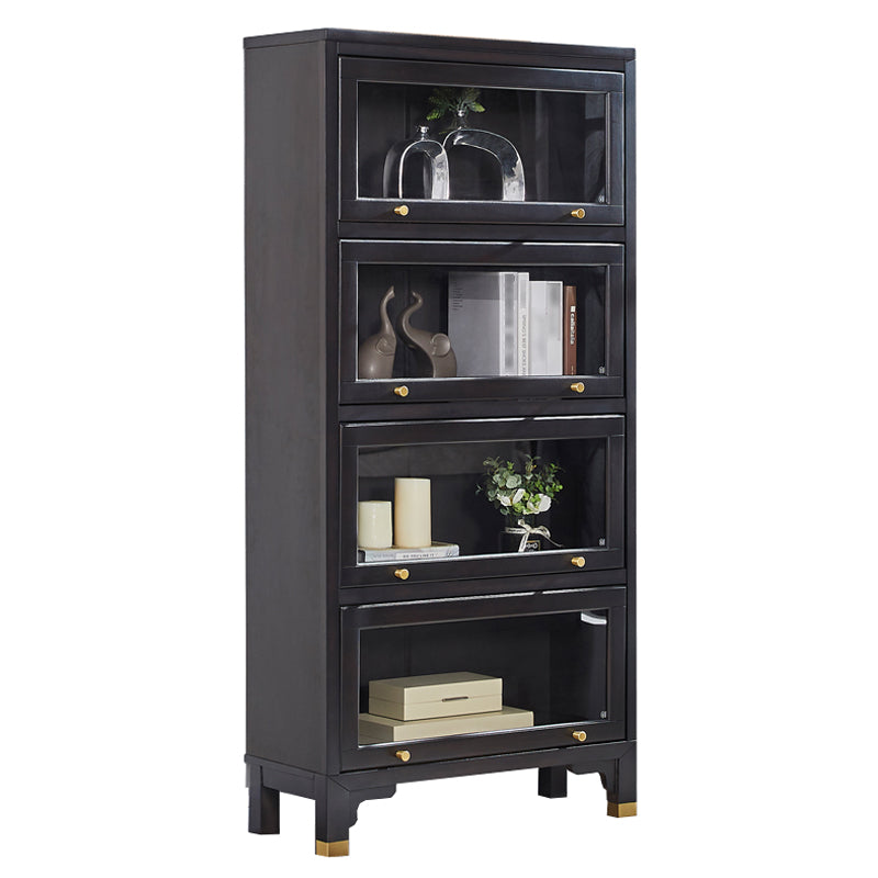 Libreria standard in stile glam scaffale in legno solido con porte