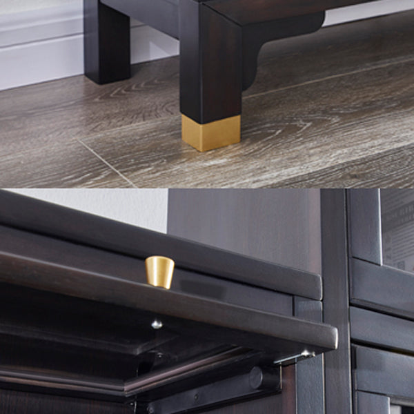 Libreria standard in stile glam scaffale in legno solido con porte