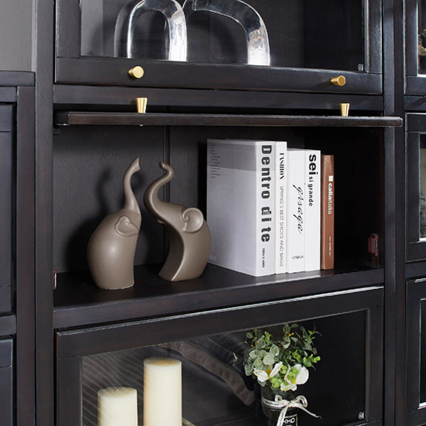 Libreria standard in stile glam scaffale in legno solido con porte