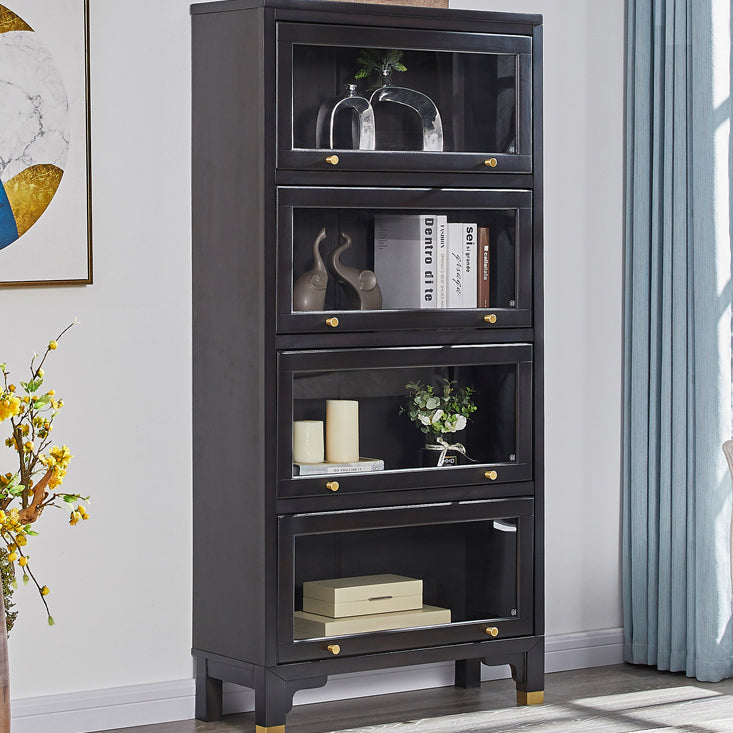 Libreria standard in stile glam scaffale in legno solido con porte