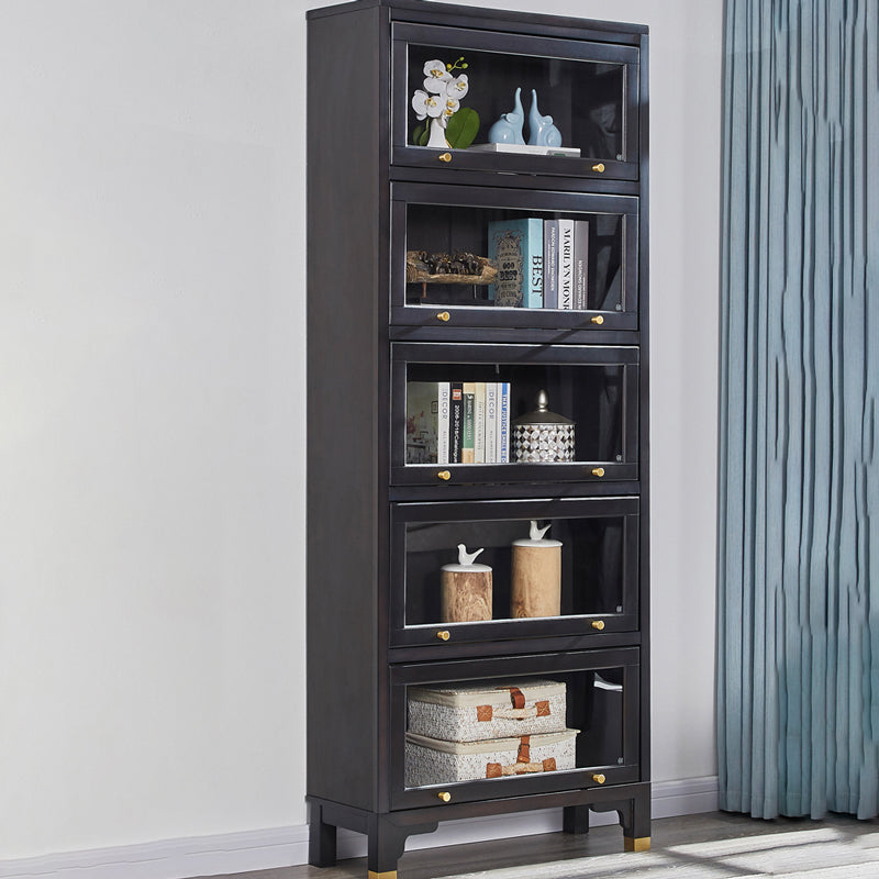 Libreria standard in stile glam scaffale in legno solido con porte