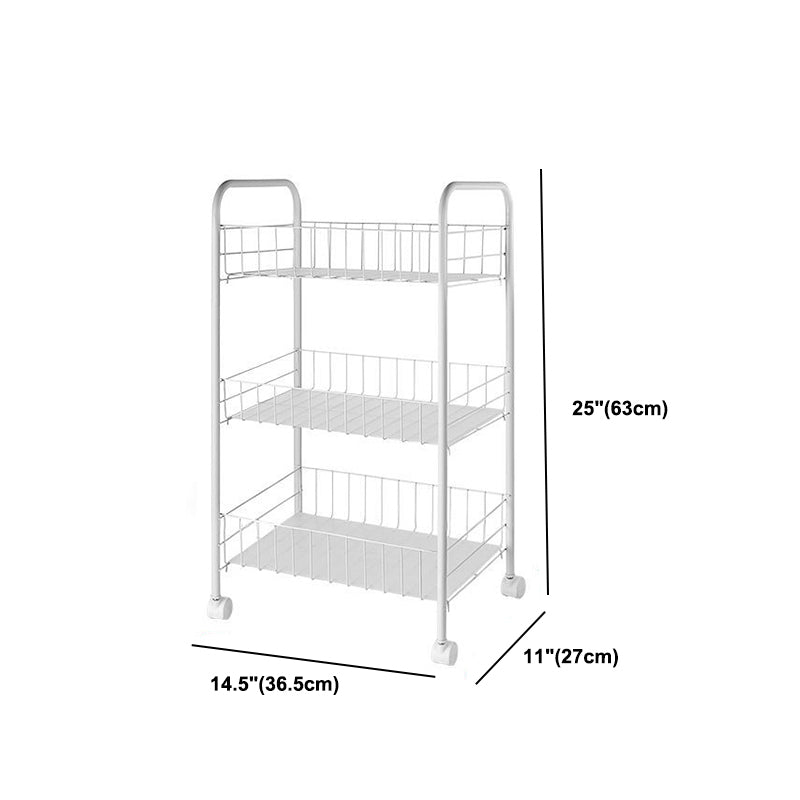 Industrial Iron Etagere Bookshelf Open Vertical Bookshelf with Caster Wheels