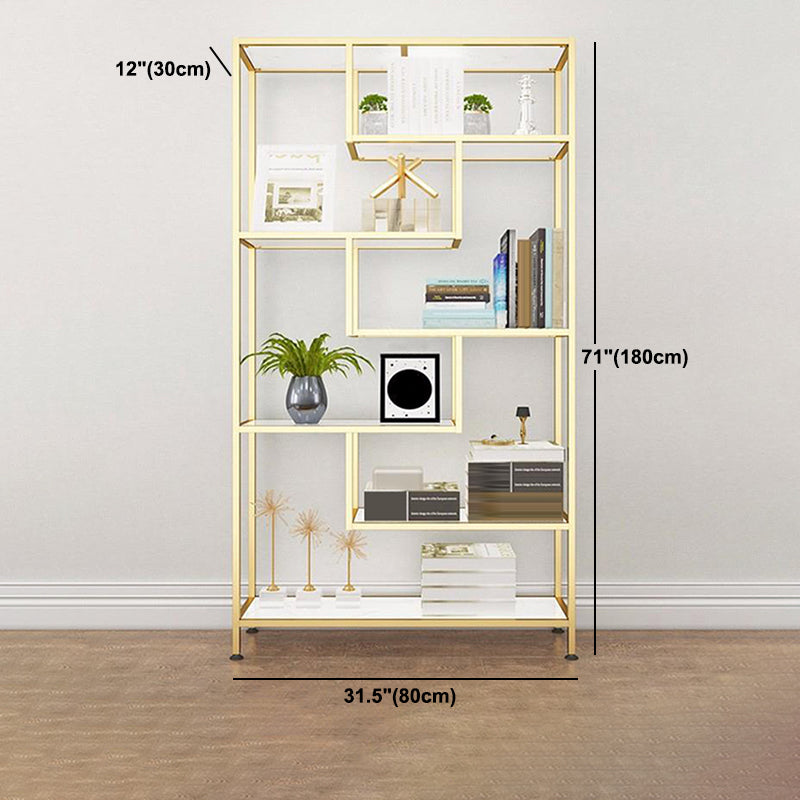11.81 "W Bookshelf Open Back Glam Style Biveal für Lernraum Home Office