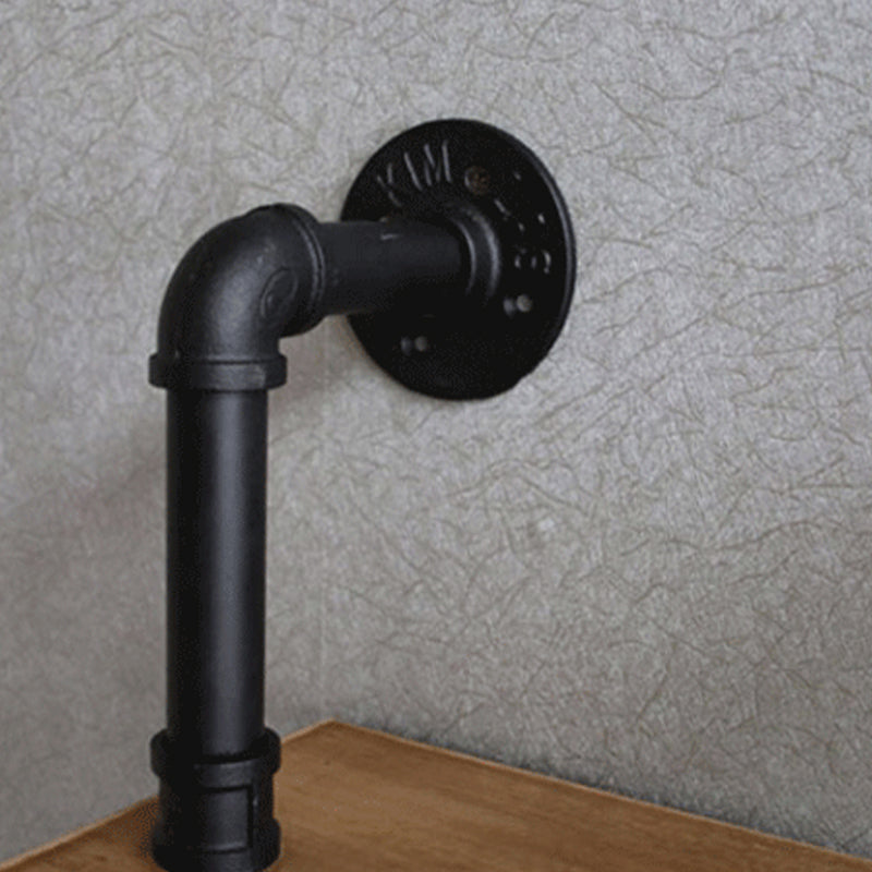 Wandeinheit und Etagere Bücherregal Industrial Black Eisenrahmen und Kiefernholzregal