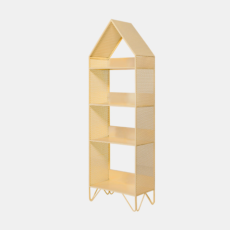 Libreria geometrica in metallo scandinavo libreria di ferro aperto verticale