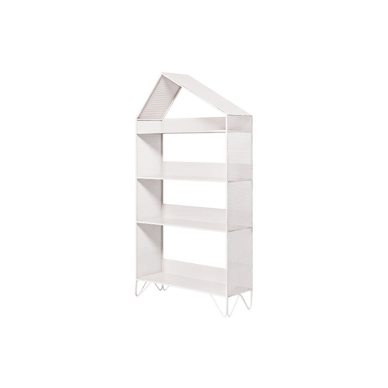 Libreria geometrica in metallo scandinavo libreria di ferro aperto verticale