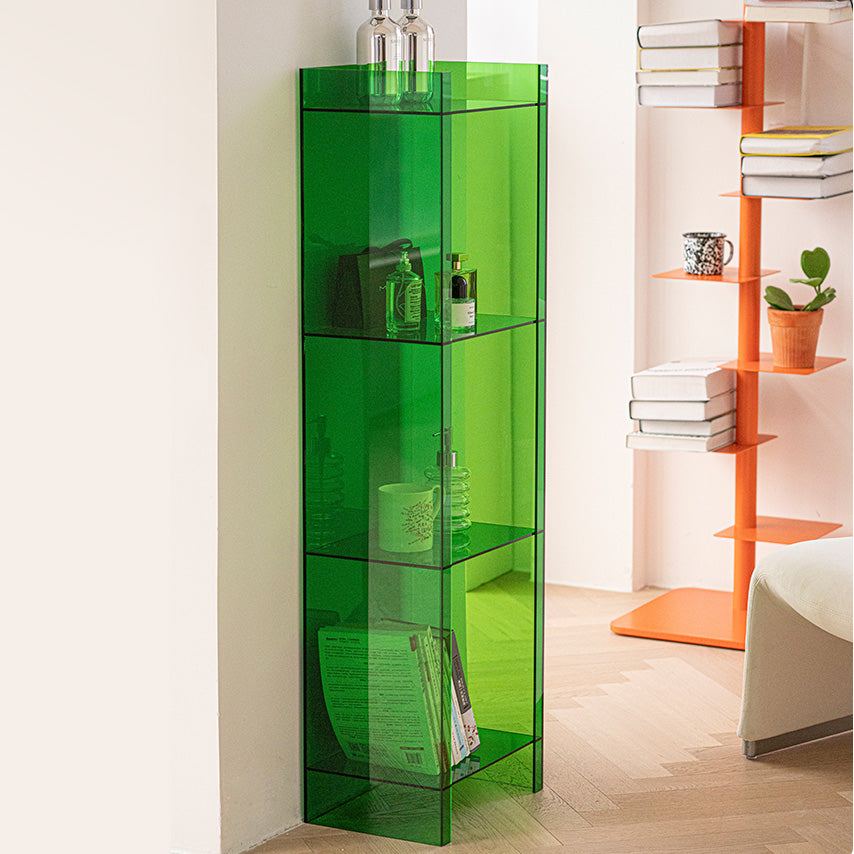 Scandinavian Style Bookshelf 9.84"W Closed Back Bookcase for Home Office Study Room