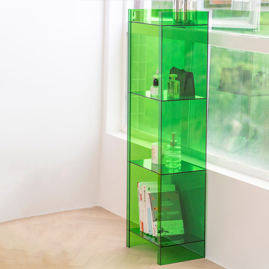 Scandinavian Style Bookshelf 9.84"W Closed Back Bookcase for Home Office Study Room