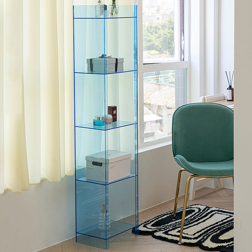 Scandinavian Style Bookshelf 9.84"W Closed Back Bookcase for Home Office Study Room