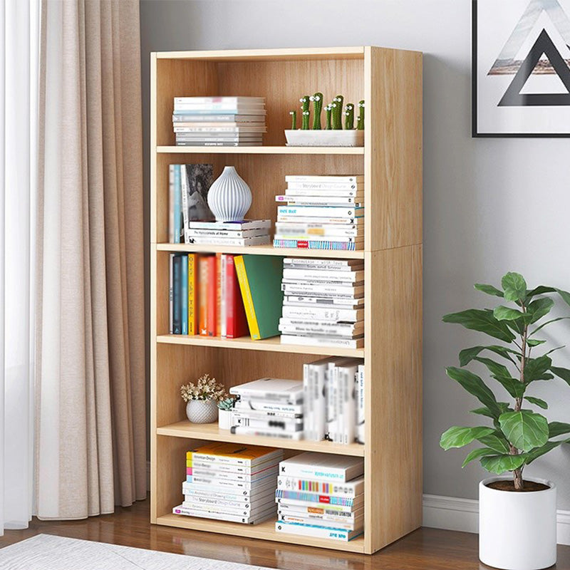 Manufactured Wood Standard Bookshelf Scandinavian Vertical Closed Back Bookshelf