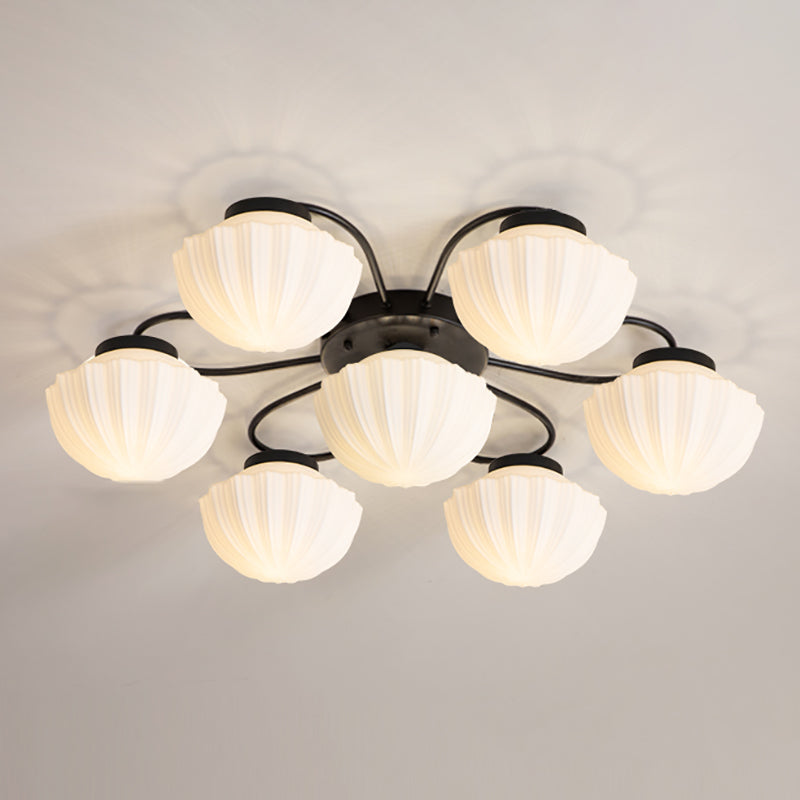 Simplicidad Semi Flush Montaje Iluminación Vidromas Lámpara de techo de la sala de estar