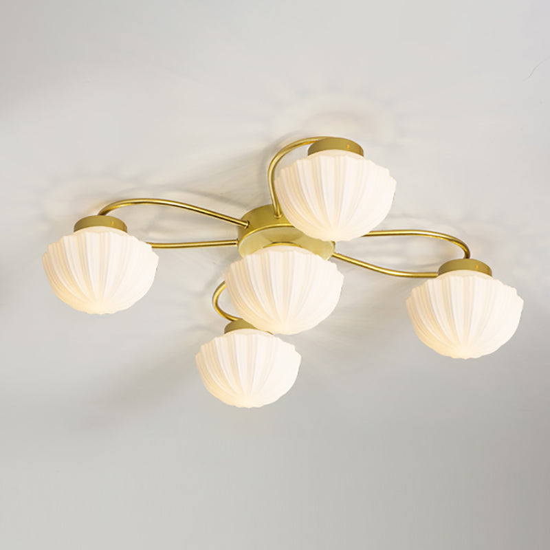 Simplicidad Semi Flush Montaje Iluminación Vidromas Lámpara de techo de la sala de estar