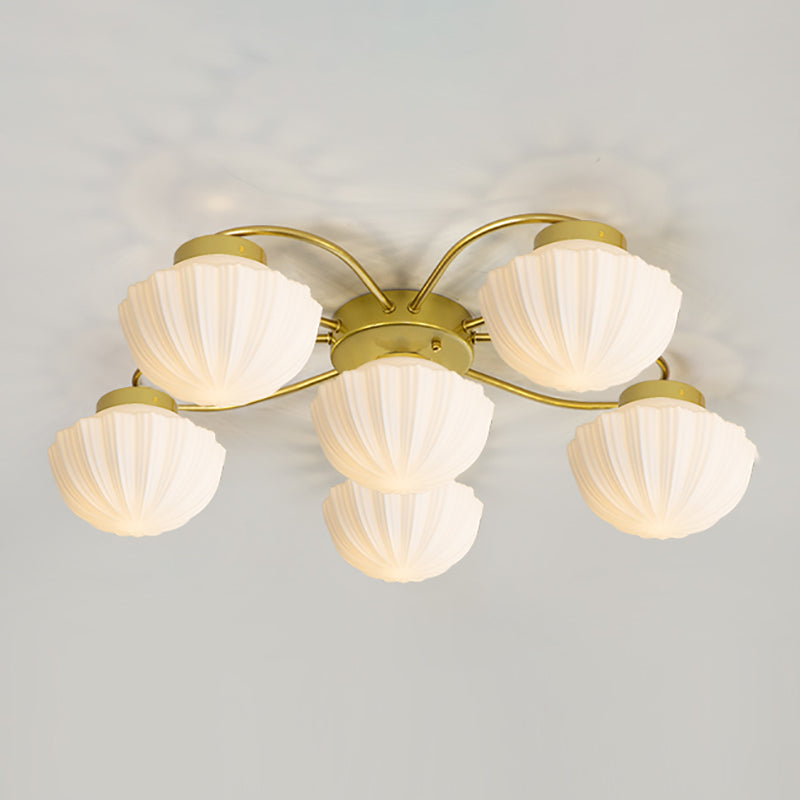 Simplicidad Semi Flush Montaje Iluminación Vidromas Lámpara de techo de la sala de estar