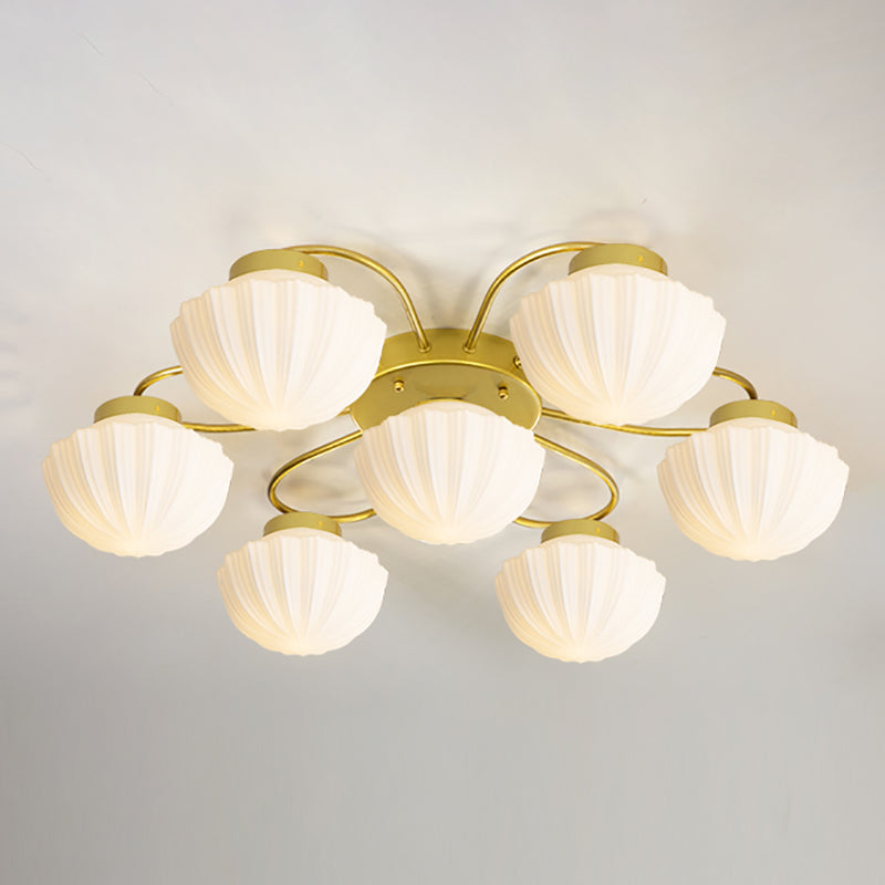 Simplicidad Semi Flush Montaje Iluminación Vidromas Lámpara de techo de la sala de estar