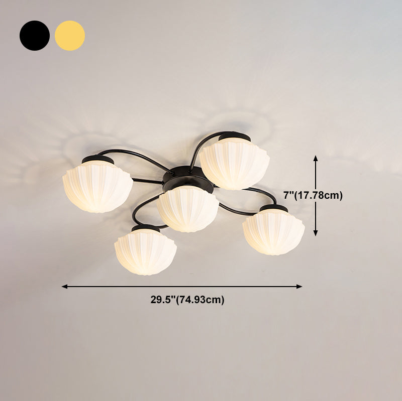 Simplicidad Semi Flush Montaje Iluminación Vidromas Lámpara de techo de la sala de estar