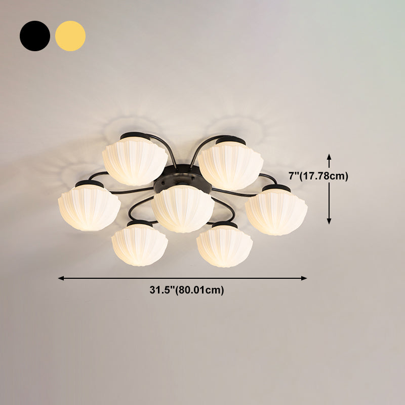 Simplicidad Semi Flush Montaje Iluminación Vidromas Lámpara de techo de la sala de estar