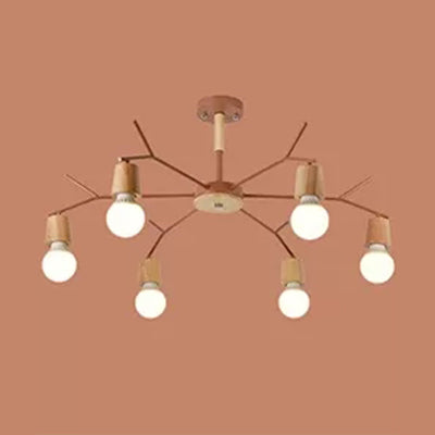 Branch vorm woonkamer kroonluchter metaal multi -heads Noordse stijlvol hanglamp