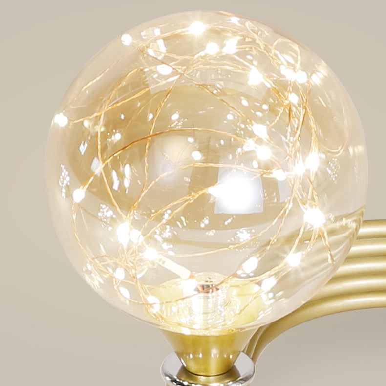 Lámpara de techo esférica múltiple iluminación de techo de vidrio de estilo moderno para dormitorio