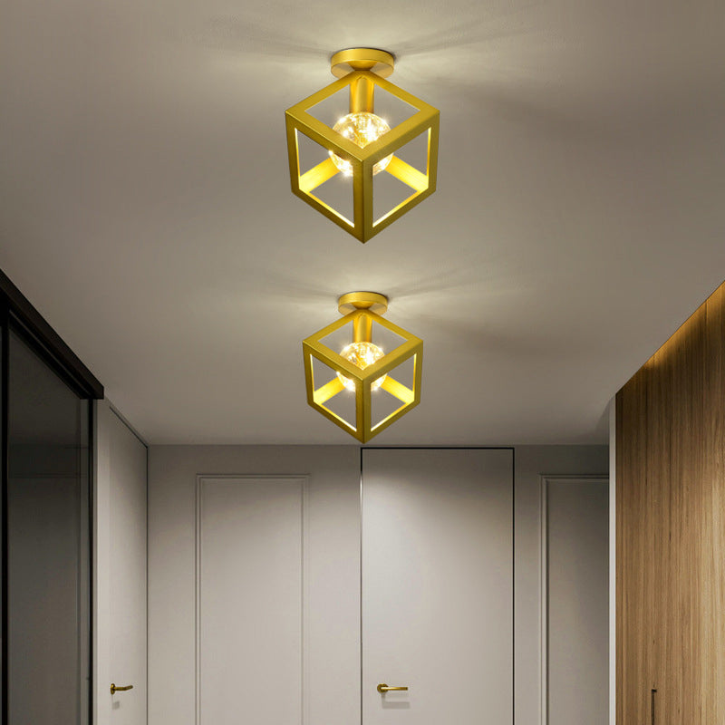 1 Light Ceiling Lamp Industrial Style Glass Ceiling Lighting for Living Room