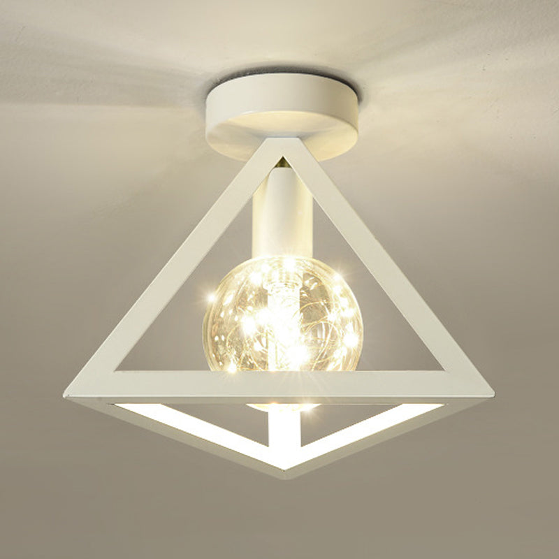 1 Light Ceiling Lamp Industrial Style Glass Ceiling Lighting for Living Room
