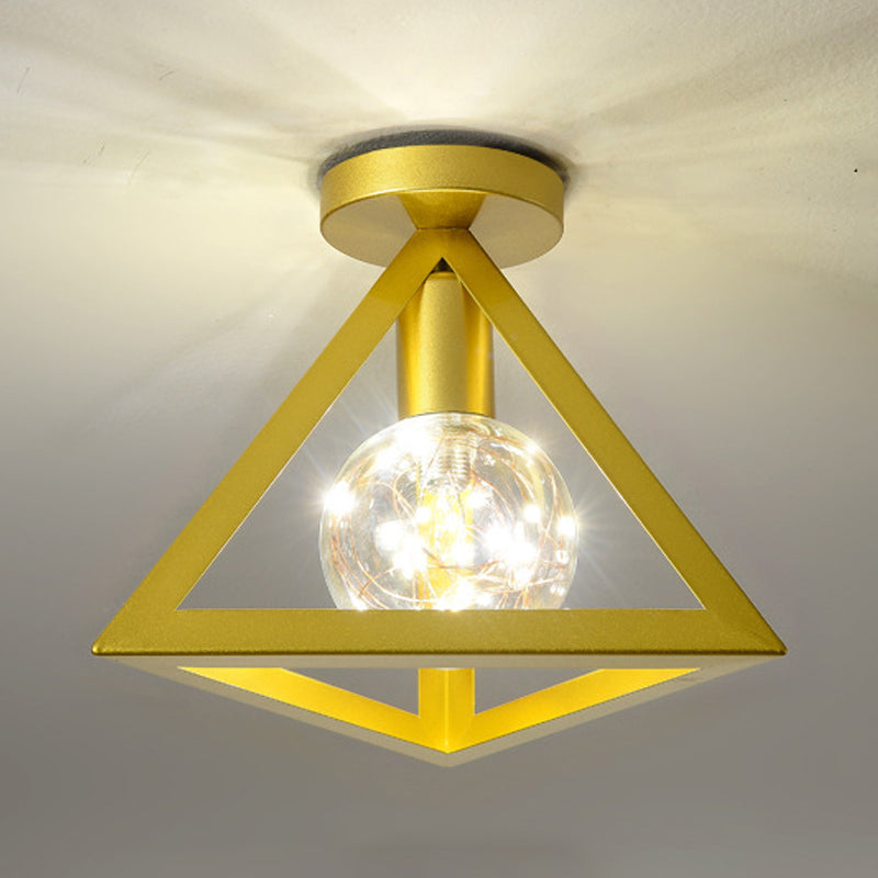 1 Light Ceiling Lamp Industrial Style Glass Ceiling Lighting for Living Room
